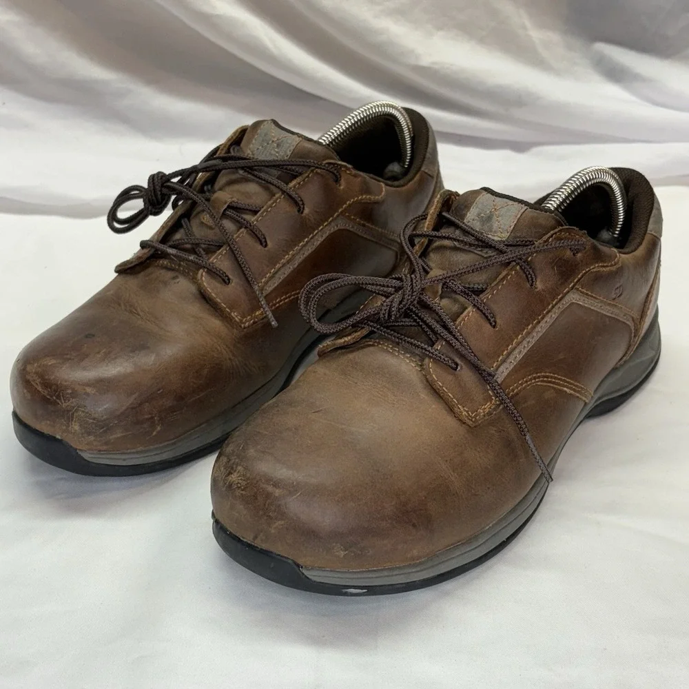 Red Wing Brown Leather Steel Toe Work Shoes Men's US‎ 9.5 2E 6708 Oil Resistant